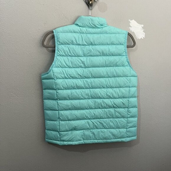 Eddie Bauer Puffer Vest Duck Down Filled Kids L 14 Mint Green - Picture 4 of 10